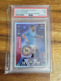 RIYAD MAHREZ 2018 TOPPS #181 PSA 7 NEAR MINT RARE: POPULATION 1