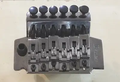 Ibanez Double Locking Floyd Rose Style Tremolo Taken from an Ibanez Jem Jr. I bought at Steves on St...