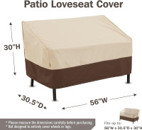 LORIANO Patio Furniture Covers 3PC Chair Loveseat Table SUPERB
