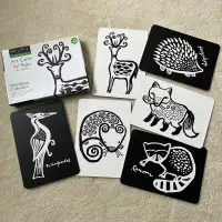 Wee Gallery Black & White Art Cards for Baby - Woodland
