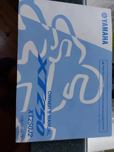 This is a genuine OEM owner's manual for the fuel injected Yamaha XT250. Like new, no tears - all pa...