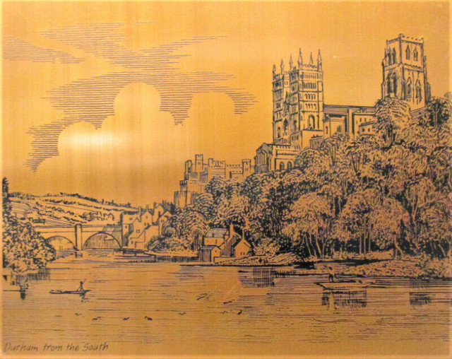 Vintage Copper Etching Engraving Craft "Durham from the South" in Arts & Collectibles in Stratford - Image 2