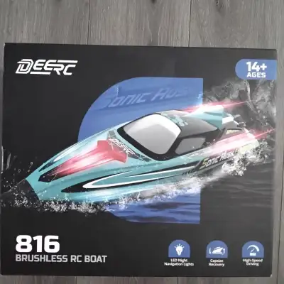 HIGH SPEED REMOTE CONTROL BOAT BRAND NEW RET $174.79 TAXES, View more