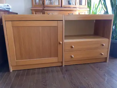 Stereo or TV stand with storage, View more