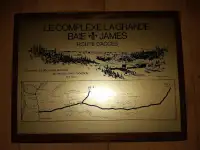 Quebec Plaque Commemorative Baie James Wall Hanger Wood Plate