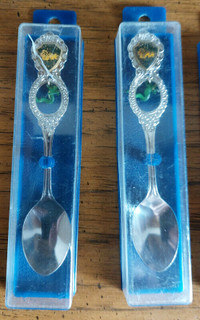 Spoons (8)  Souvenir Penticton Ogopogo & RCMP