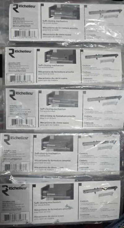 Richelieu soft closeing mechanism Qty. 5, View more