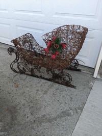 Read ad: Vintage light up Christmas sled decoration for outdoors