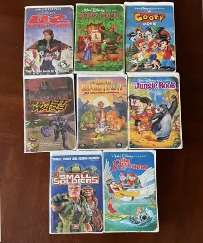 If you still have a VHS player, I am selling 31 Disney movies for $2 each individually, or the whole...
