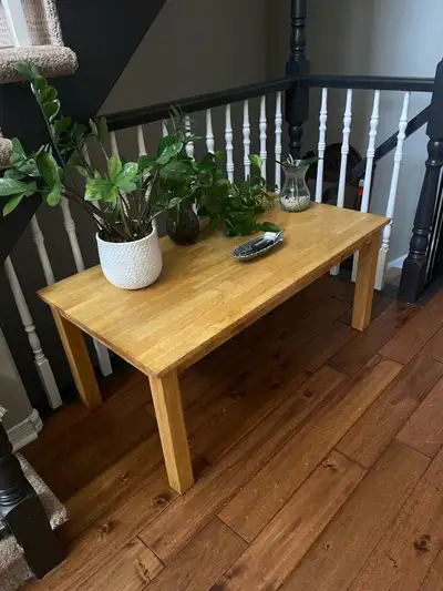 Refinished Solid Wood Coffee Table - Modern Farm House Style , View more