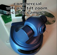 SECURITY CAMERA  REMOTE  PAN TILT ZOOM VIA INTERNET (WIFI) 75$