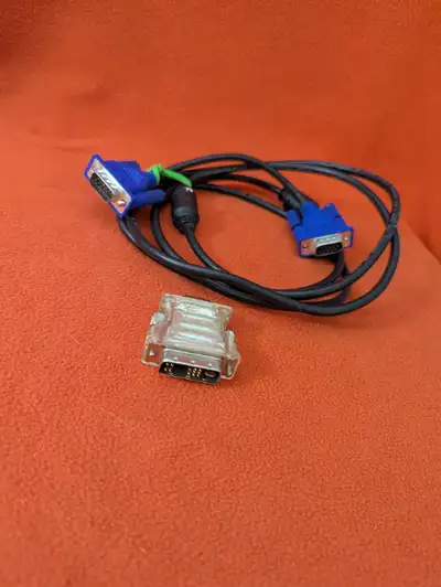 6-foot male to male 15-pin VGA cable with DVI adapter, View more