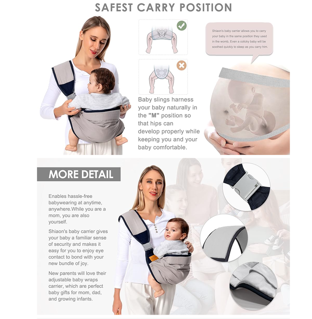 NEW Baby Carrier Sling for newborns, babies, toddlers in Strollers, Carriers & Car Seats in Brantford - Image 7