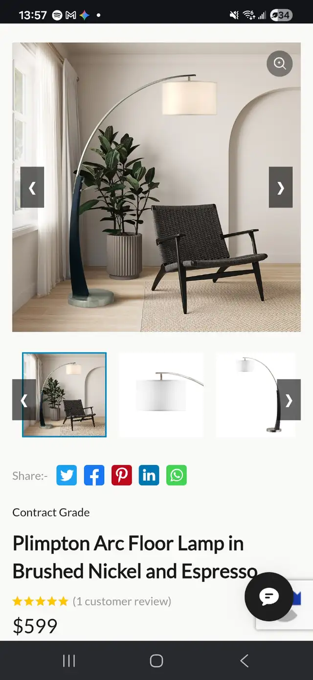 Modern Arc Floor Lamp466871223563079682