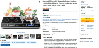 new PORTABLE 2x burner COOKTOP Retails ~420.00 with tax, View more