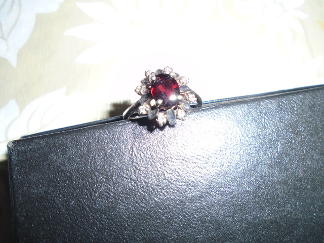 NEW Sterling Silver size 10 Garnet Ring $55. in Jewellery & Watches in Thunder Bay