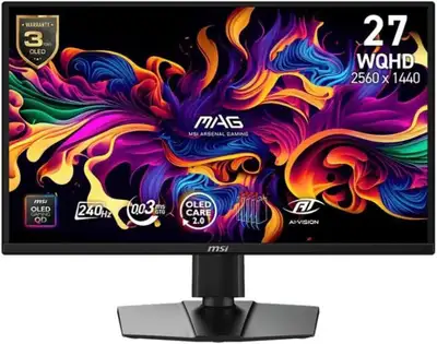 MSI 27” QD-OLED 240Hz Gaming Monitor — MAG 272QP — Like New / In, View more