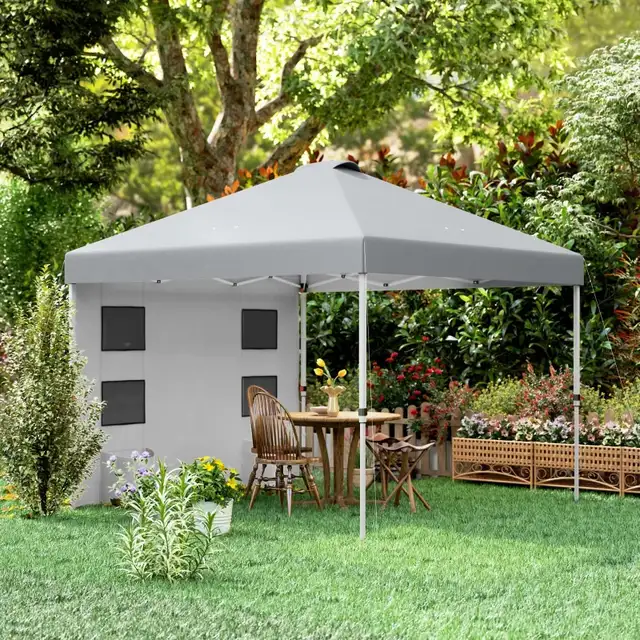 Outsunny 10' x 10' Pop Up Canopy Tent with Sidewall in Outdoor Décor in Markham / York Region - Image 8