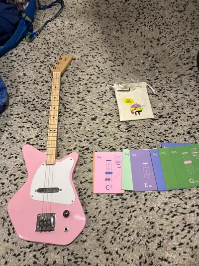 Loog kids electric guitar and cord cards, View more