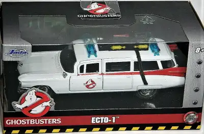 Jada Hollywood Rides 1/32 scale Ghostbusters Ecto-1 diecast new sealed, $20 each. Measures approxima...