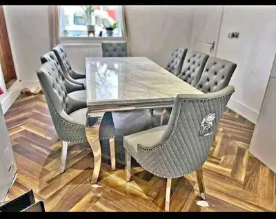 7-Pc Marble Dining Set, View more