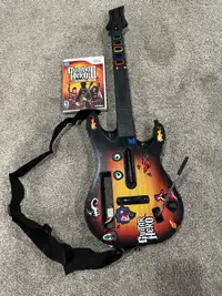 Nintendo wii guitar hero guitar with game 