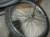 Mountain bike 26" front wheel + tire