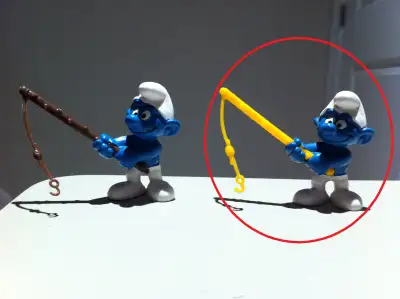 Smurfs - Vintage Angler Smurf (Big Lemon Yellow Fishing Rod), View more