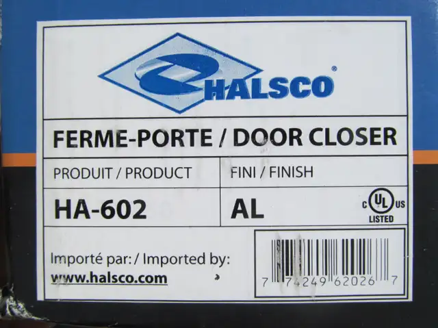 FERME PORTE HALSCO HA-602 in Windows, Doors & Trim in Saint-Jean-sur-Richelieu - Image 3