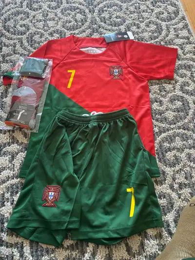 Brand New with Tags Ronaldo Soccer Jersey, Socks and shorts, View more