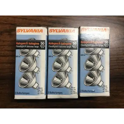 NEW 3 Pack Sylvania MR16 50w Halogen 12v Floodlight, View more