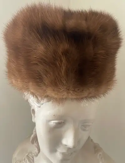 Vintage Elegant Fur PillBox Hat, View more