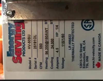 FOR SALE: Used Electric Furnace – Clean, Efficient, and Ready to Install! Looking for a cost-effecti...