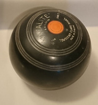 Antique Vitalite Black Bocce Ball or Lawn Bowling Ball