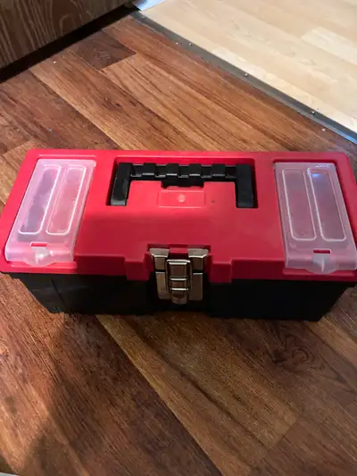 Small tool box for sale with small incomplete socket set inside