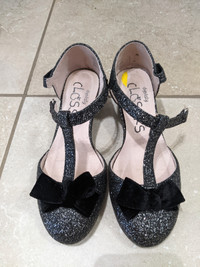 Sparkle black dress shoes size 1