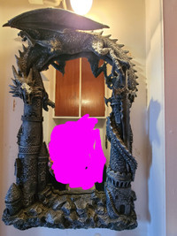 Miroir médiévale dragon