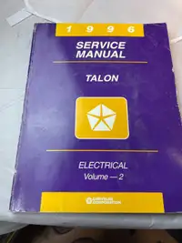 VINTAGE 1996 EAGLE TALON VOLUME 2 ELECTRICAL SERVICE MANUAL #M13
