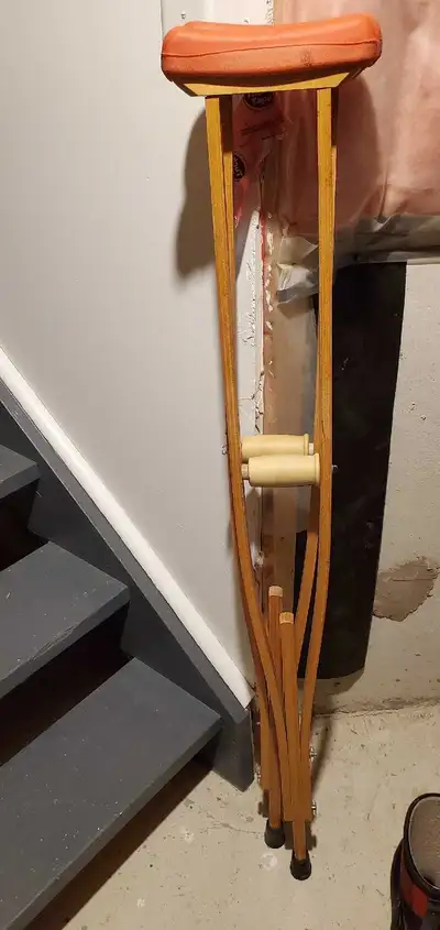 Vintage wood Crutches, View more