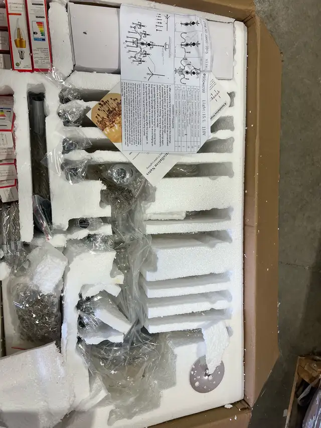 LED E12 LED 3 Brightness Cognac Color Crystal Candle Chandelier  in Indoor Lighting & Fans in Hamilton - Image 7