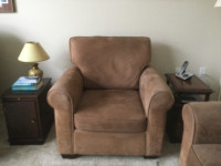 Brown suede chair