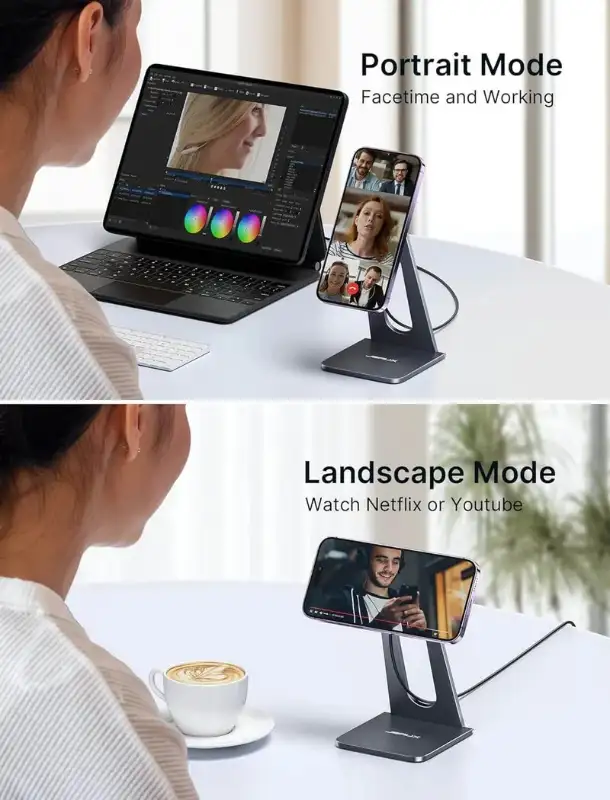 SN0303 MagSafe Magnetic Wireless Tablet/Phone Charger Stand in General Electronics in City of Toronto - Image 6