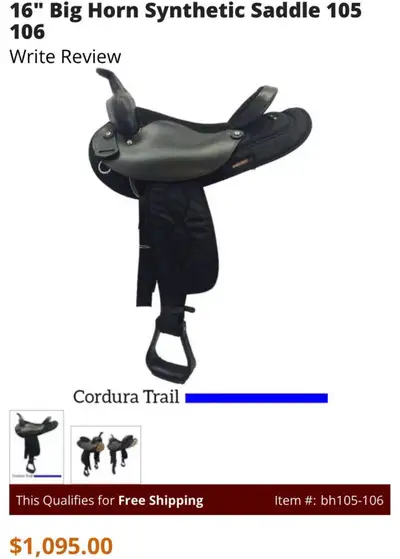 #105. regular quarter horse bars. needs a clean bin in storage 16” seat 7” gullet. Quarter horse bar...