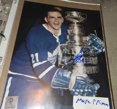 Bobby Baun signed 8x10 photo COA Leafs Hockey, View more