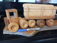 Wooden Toy Semi Truck