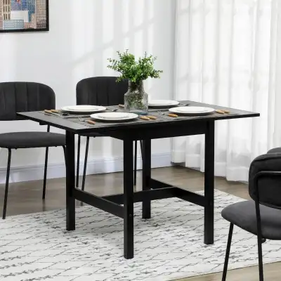 Black Solid Wood Kitchen Table, Farmhouse Drop Leaf Tables , View more