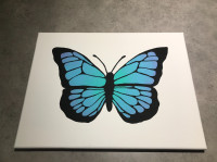 Blue Butterfly Canvas