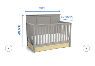 Epic 4-in-1 Convertible Crib with Waterproof Mattress