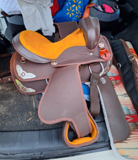 Brand New Synthetic Western Saddle