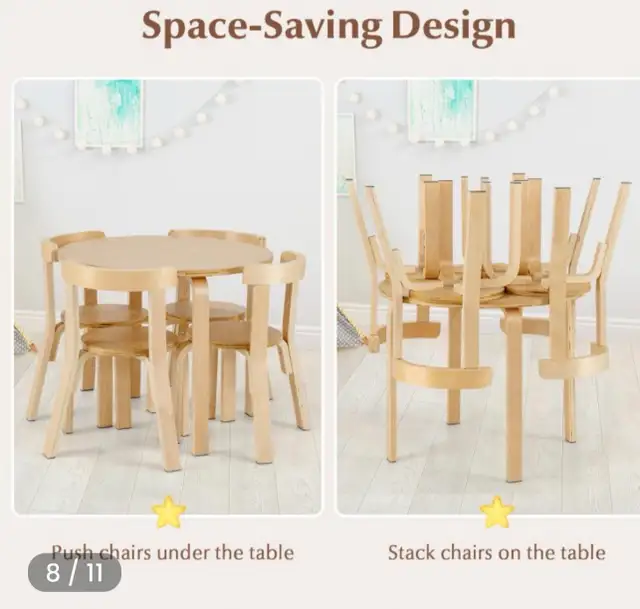 5 pc kids table and chair set with blocks.  in Dining Tables & Sets in Bridgewater - Image 3